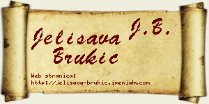 Jelisava Brukić vizit kartica